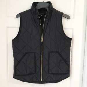 J. Crew Mercantile Black Quilted Vest